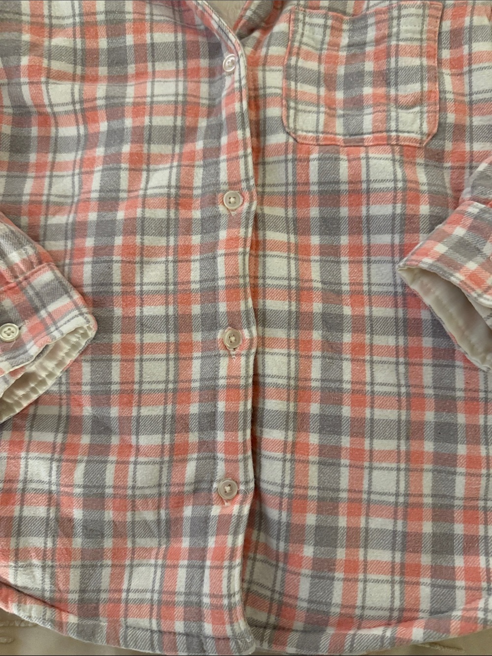 Buffalo Dave Bitton Kids Pink and Grey Plaid Hooded Button-Up Sherpa Shacket - Picture 3 of 7